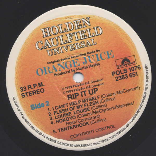 Orange Juice (3) : Rip It Up (LP, Album)