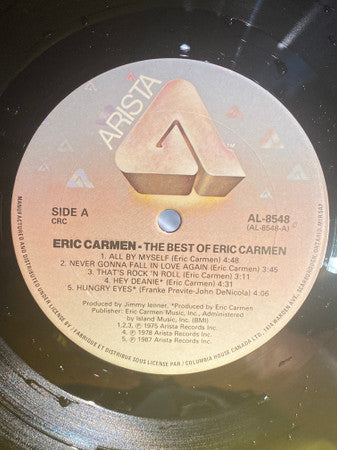 Eric Carmen : The Best Of Eric Carmen (LP, Comp, Club)