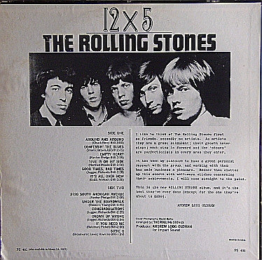 The Rolling Stones : 12 X 5 (LP, Album, RP, Ter)