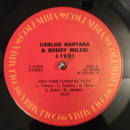 Carlos Santana & Buddy Miles : Carlos Santana & Buddy Miles! Live! (LP, Album, Pit)