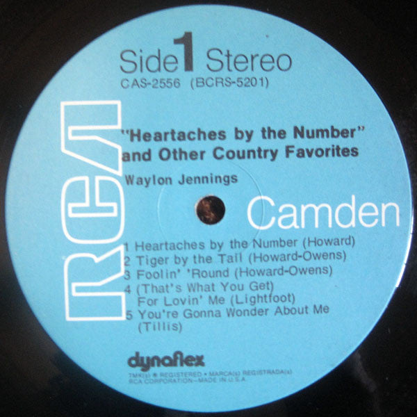 Waylon Jennings : Heartaches By The Number And Other Country Favorites (LP, Comp, Ind)