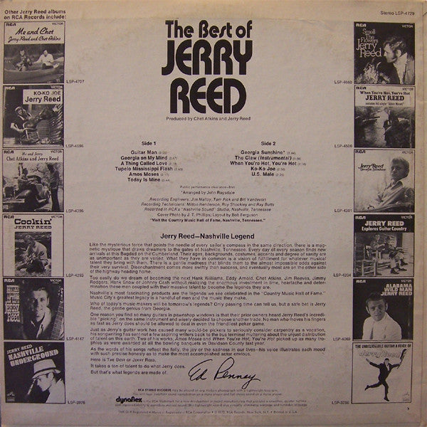 Jerry Reed : The Best Of Jerry Reed (LP, Comp, RE, Ind)