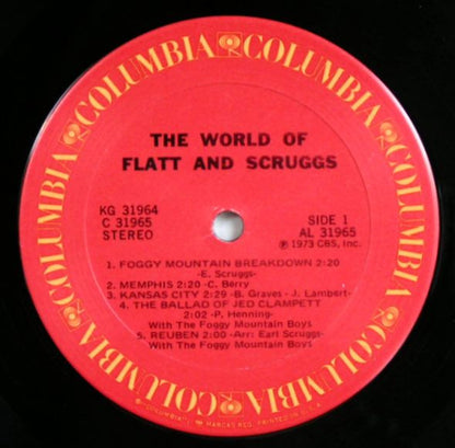 Flatt And Scruggs* : The World Of Flatt And Scruggs (2xLP, Album, Comp, Pit)