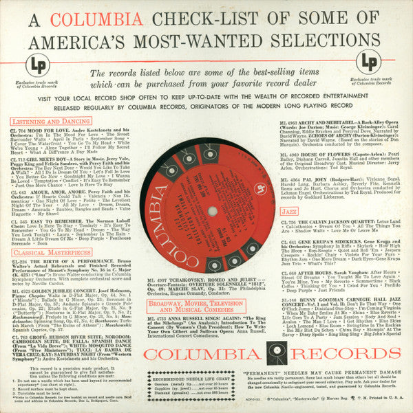 Various : Jazz At Columbia Collector's Items (LP, Comp, Mono, Club, Ltd, Col)