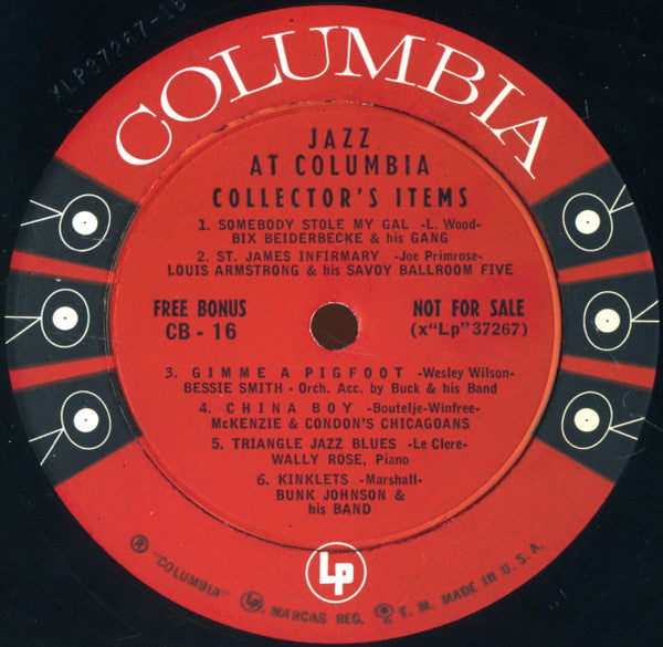 Various : Jazz At Columbia Collector's Items (LP, Comp, Mono, Club, Ltd, Col)