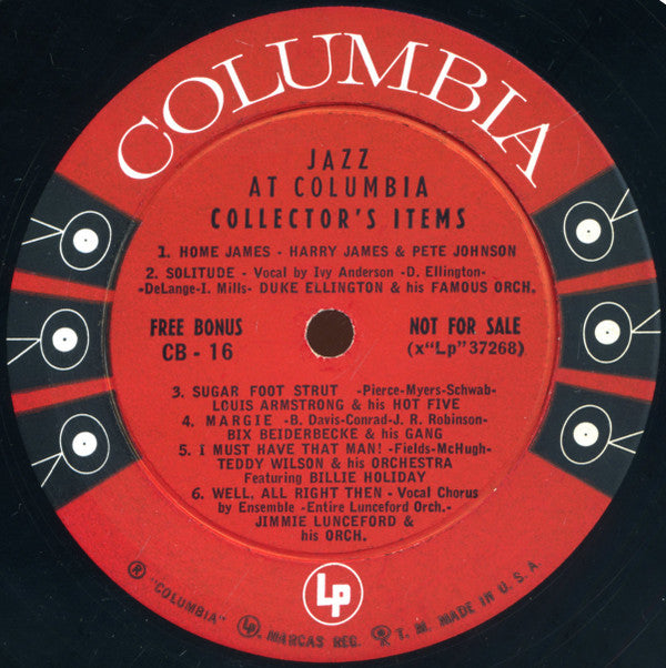 Various : Jazz At Columbia Collector's Items (LP, Comp, Mono, Club, Ltd, Col)