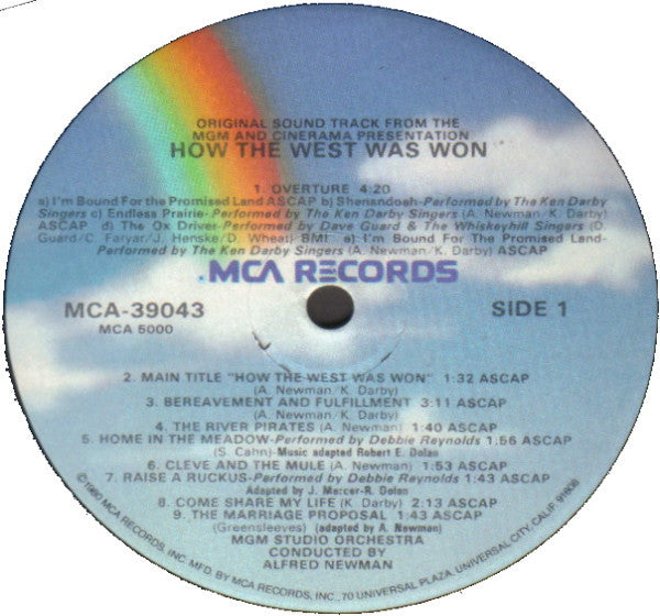 Alfred Newman, Debbie Reynolds, Ken Darby : How The West Was Won, Original Soundtrack (LP, Album, RE)