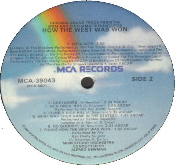 Alfred Newman, Debbie Reynolds, Ken Darby : How The West Was Won, Original Soundtrack (LP, Album, RE)