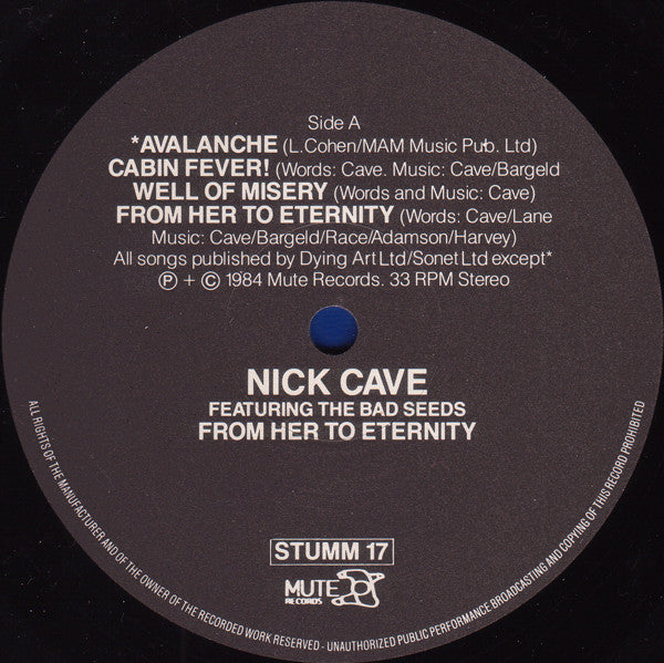 Nick Cave Featuring The Bad Seeds* : From Her To Eternity (LP, Album)