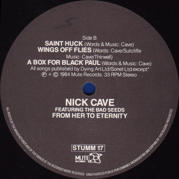 Nick Cave Featuring The Bad Seeds* : From Her To Eternity (LP, Album)