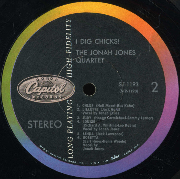 The Jonah Jones Quartet : I Dig Chicks! (LP, Album, Scr)
