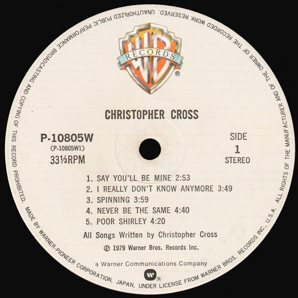 Christopher Cross : Christopher Cross (LP, Album)