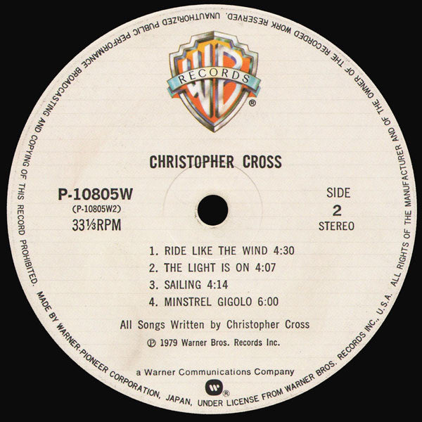Christopher Cross : Christopher Cross (LP, Album)