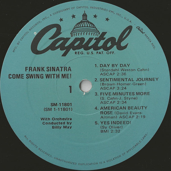 Frank Sinatra : Come Swing With Me! (LP, Album, RE, Abr)