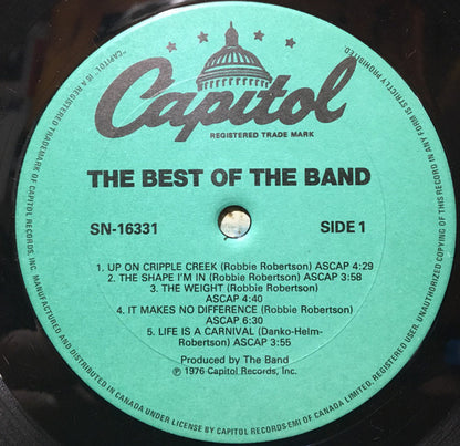 The Band : The Best Of The Band (LP, Comp, RE)