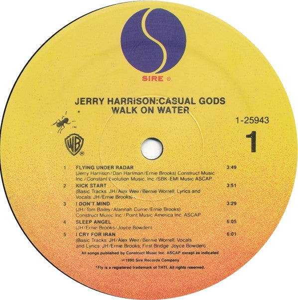 Jerry Harrison: Casual Gods : Walk On Water (LP, Album)