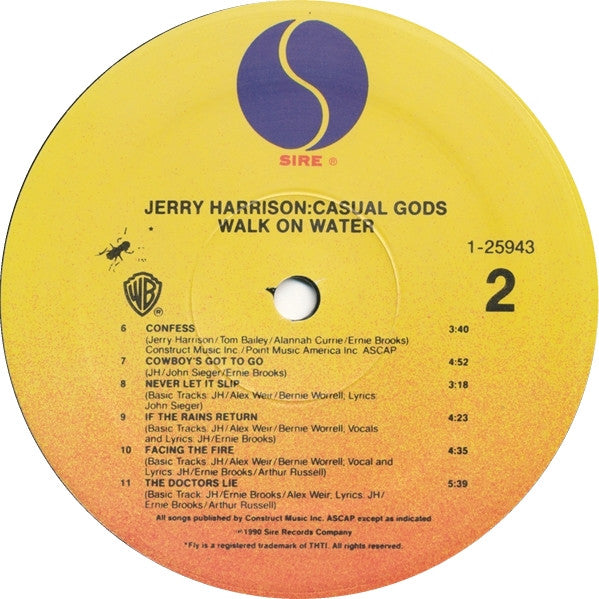 Jerry Harrison: Casual Gods : Walk On Water (LP, Album)