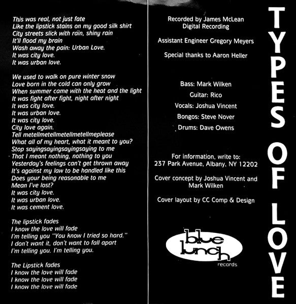 Working Class Stiffs : Today's News / Types Of Love (7")