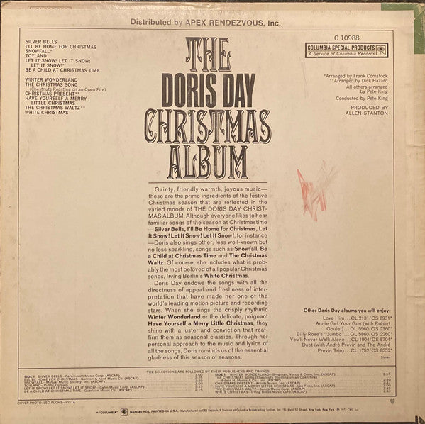 Doris Day : The Doris Day Christmas Album (LP, Album)
