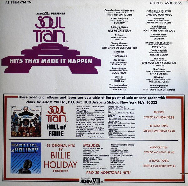 Various : Soul Train Hits That Made It Happen (LP, Comp, Mon)