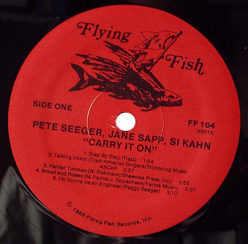 Pete Seeger, Jane Sapp, Si Kahn : Carry It On (Songs Of America's Working People) (2xLP, Album)