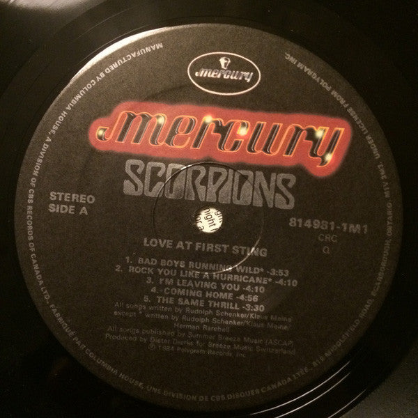 Scorpions : Love At First Sting (LP, Album, Club)