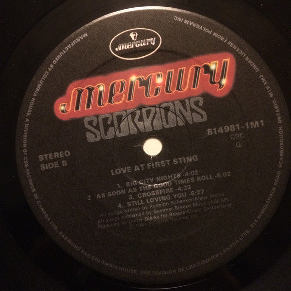 Scorpions : Love At First Sting (LP, Album, Club)