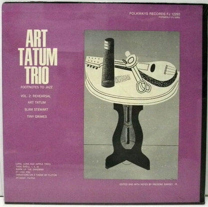 Art Tatum Trio : Footnotes To Jazz: Vol.2 Rehearsal (LP, Album, RE)