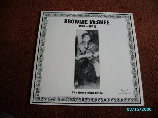 Brownie McGhee : (1940-1941): The Remaining Titles (LP, Comp, Mono, Ltd, RM)