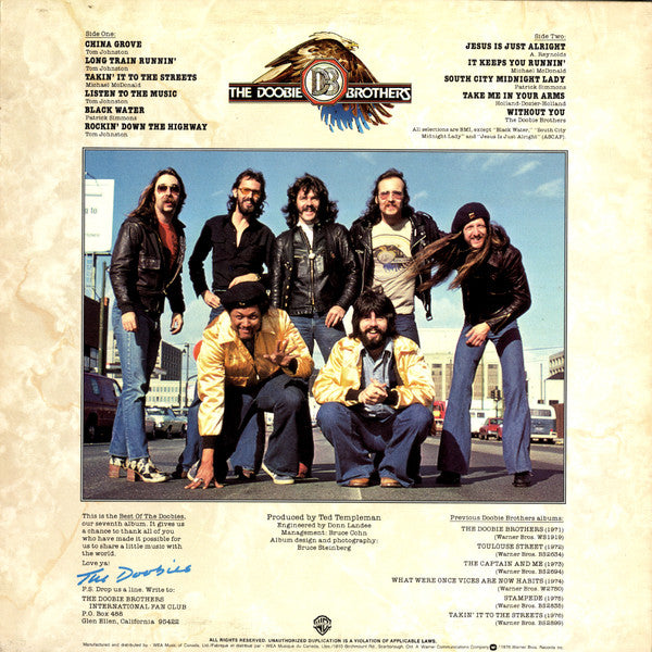The Doobie Brothers : Best Of The Doobies (LP, Album, Comp, Bur)