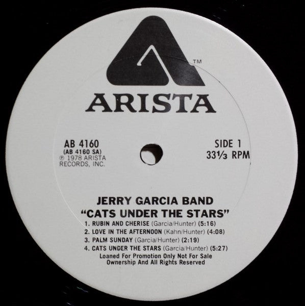 Jerry Garcia Band* : Cats Under The Stars (LP, Album, Promo)