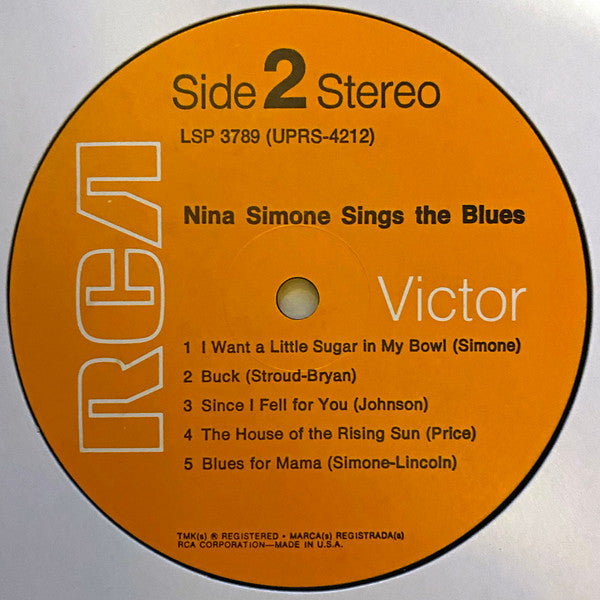 Nina Simone : Nina Simone Sings The Blues (LP, Album, RE, Ora)
