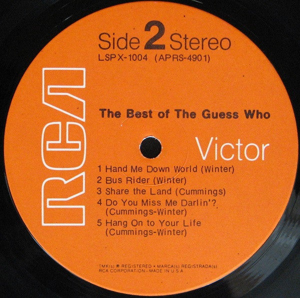 The Guess Who : The Best Of The Guess Who (LP, Comp, Ind)
