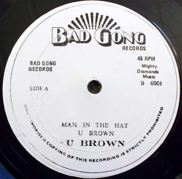 U Brown / Bongo Herman : Man In The Hat / Pass The Drums (12")