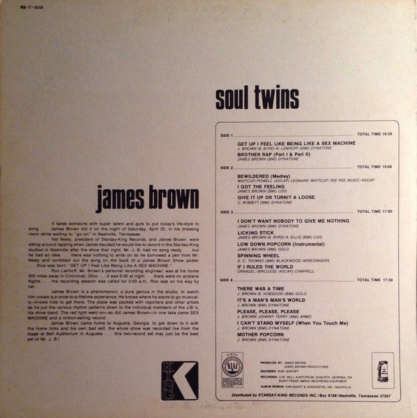 James Brown : Sex Machine (2xLP, Album, Bla)