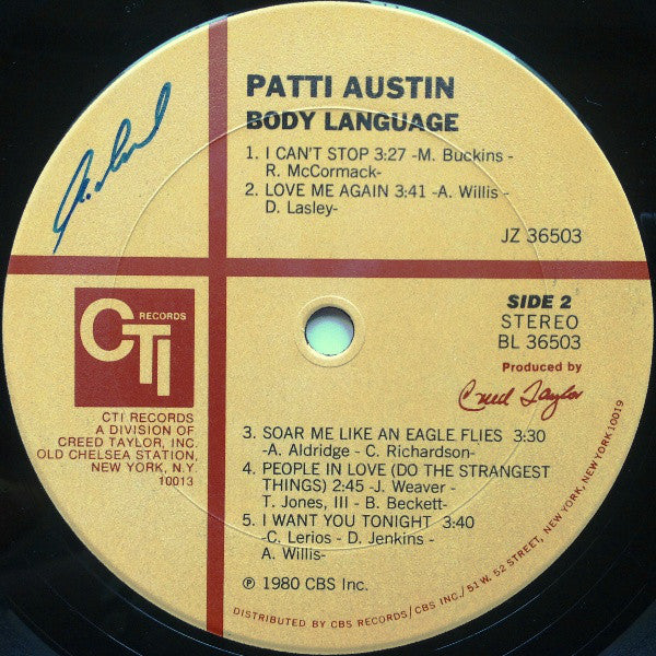 Patti Austin : Body Language (LP, Album)
