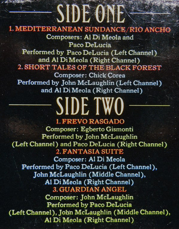 Al Di Meola, John McLaughlin, Paco De Lucía : Friday Night In San Francisco (LP, Album)
