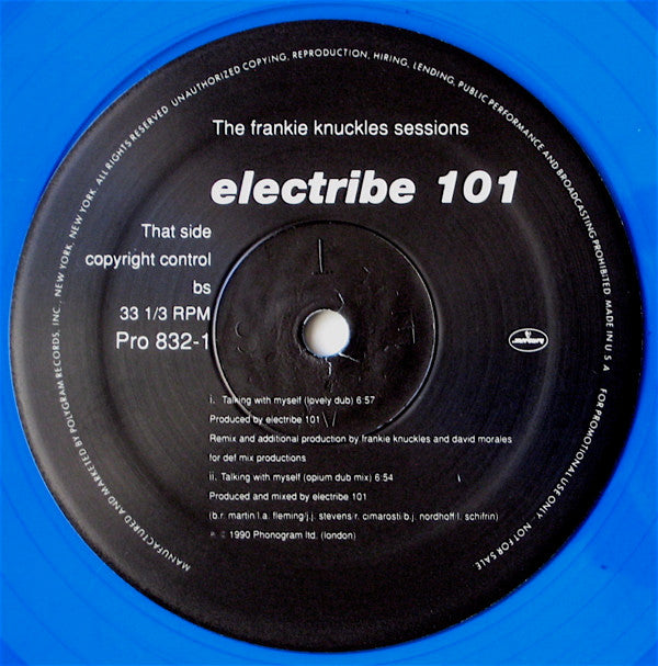 Electribe 101 : Talking With Myself • Special Limited Edition Remixes Vol. II • The Frankie Knuckles Sessions (12", Ltd, Promo, Blu)