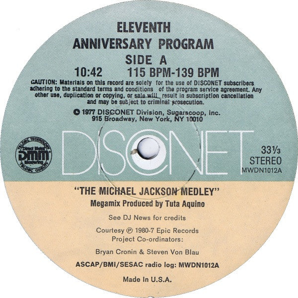 Various : Eleventh Anniversary Program (2x12", P/Mixed)