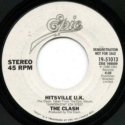 The Clash : Hitsville U.K. (7", Promo)