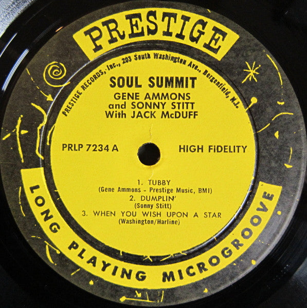 Gene Ammons & Sonny Stitt With Jack McDuff* : Soul Summit (LP, Album, Mono)