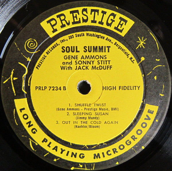 Gene Ammons & Sonny Stitt With Jack McDuff* : Soul Summit (LP, Album, Mono)