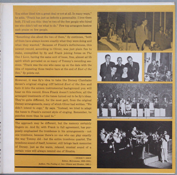 Frank Sinatra : I Remember Tommy (LP, Album, MGM)