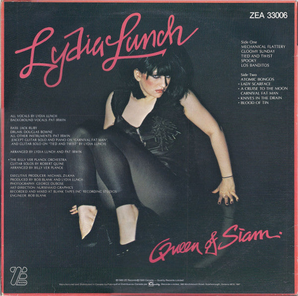 Lydia Lunch : Queen Of Siam (LP, Album)
