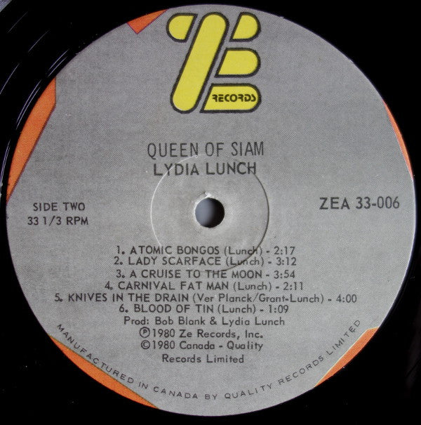 Lydia Lunch : Queen Of Siam (LP, Album)