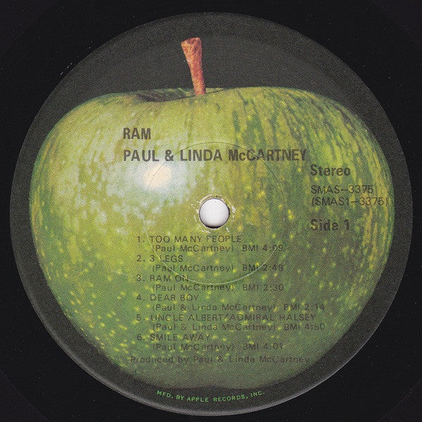 Paul & Linda McCartney : Ram (LP, Album, Win)