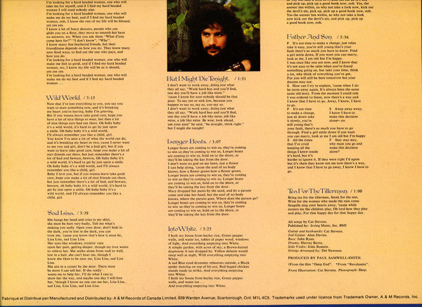 Cat Stevens : Tea For The Tillerman (LP, Album, RE)