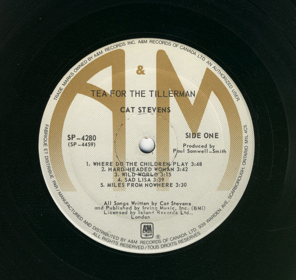 Cat Stevens : Tea For The Tillerman (LP, Album, RE)