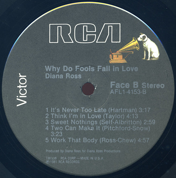 Diana Ross : Why Do Fools Fall In Love (LP, Album, Ind)