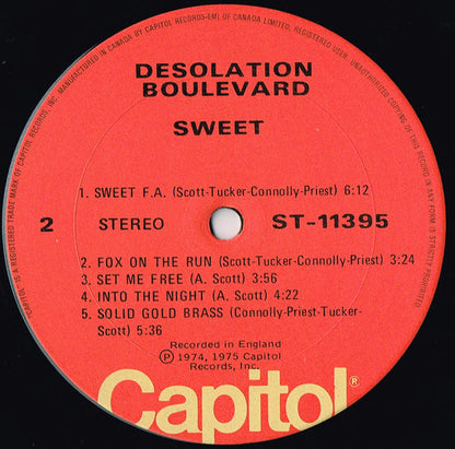 The Sweet : Desolation Boulevard (LP, Album)